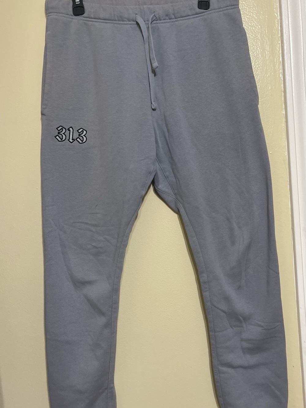 Gray Men's Jogger Sweatpants with 313 Embroidery